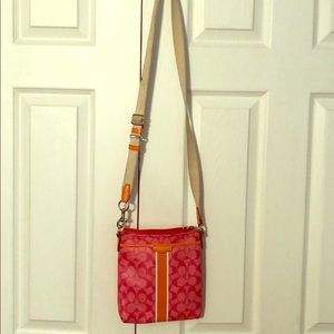 Coach pink shoulder bag